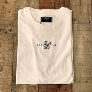Siksilk short sleeve basic core tee in white - M